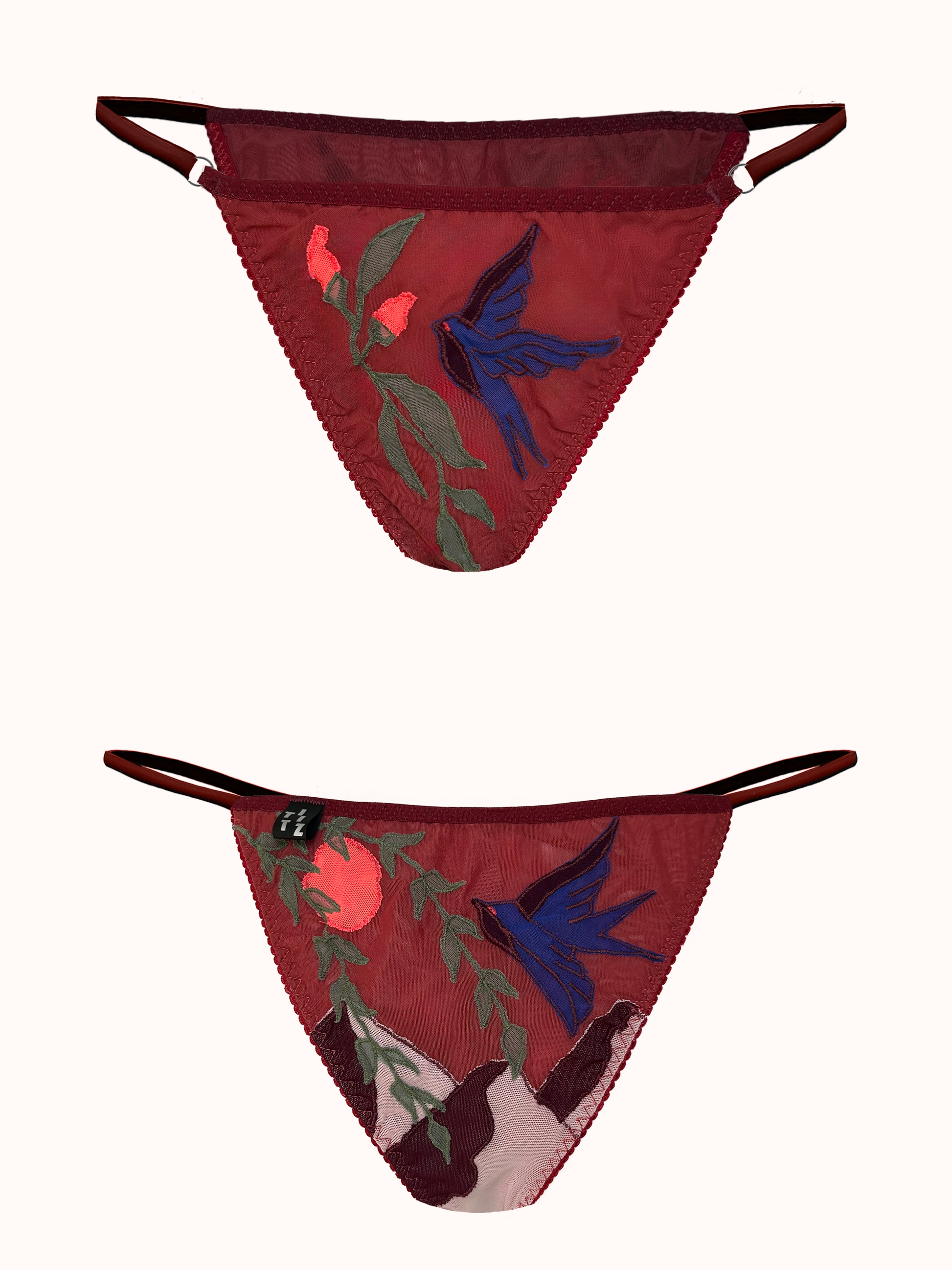 Vino Red Birds - Triangle Pantie