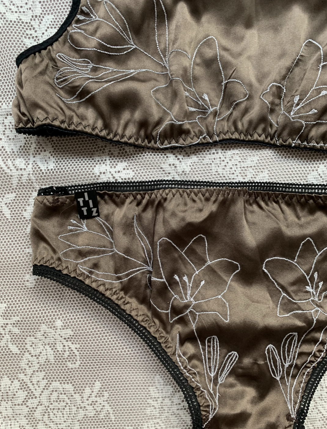 100% Silk Embroidered Handmade Pantie