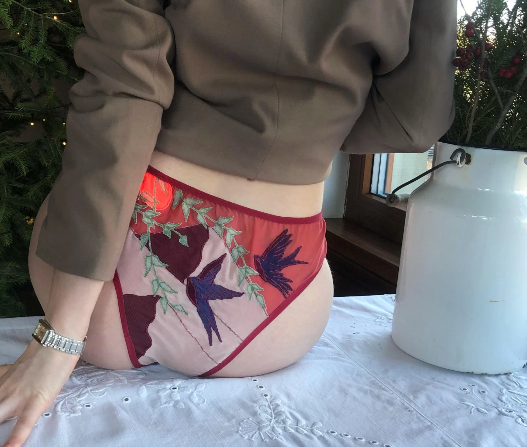 Vino Red Pantie